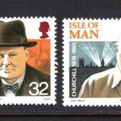 1990 Isle of Man 25th Death Anniversary of Sir Winston Churchill Commemorative Stamps Mint Never Hinged (MNH)