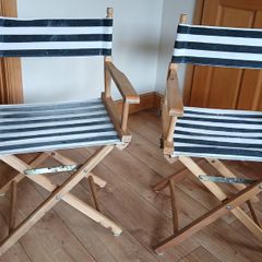 Two directors chairs they  are  foldable very handy for spare  chairs 5 euro for both