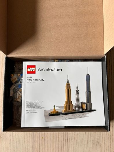 Lego architecture, New York, and Paris skylines