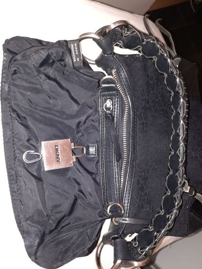 DKNY logo'd Black shoulder bag