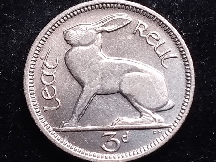 Ireland - 1968 - 3 Pence - Hare - KM.12a - UNC - [776]