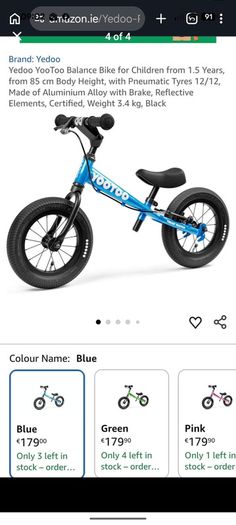 Yeedoo balance bike