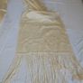 Cream Fine Knit Scarf for Sale Image 4