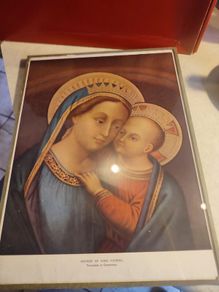 Wall Hanging Mother Of Good Counsel Venerated At Genazzano Image Print Catholic Mother Of Good Counsel Venerated At Genazzano Glass Covered Without Frame.