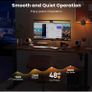 Electric Standing Desk, 120 x 60 cm, Rustic Brown Height Adjustable Desk, 2 Hooks, 4 Memory Heights, 72-118cm, Splice Board, Ergonomic Sit Stand Computer Desk for Home Office Image 5
