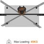 NEW SALE | Universal Table Top Pedestal TV Stand for 26"-55" LCD LED TVs, Height Adjustable TV Base Stand with Tempered Glass Base, Cable Management, Holds 45 KG & Max. VESA 400x400mm Image 4