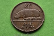 Ireland 1943 year Bronze Half Penny.