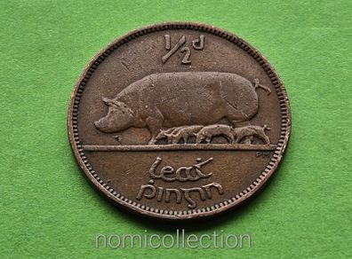 Ireland 1943 year Bronze Half Penny.