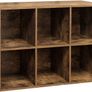 _bookcase with 6 compartments, office shelf, cube shelf, standing shelf, for living room, bedroom, office, children's room, vintage brown Image 5