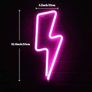 Signs for Bedroom, LED Lightning Neon Sign, Lightning Bolt Wall Decorative Neon Sign, Battery or USB Operated Light Up Neon Sign, Lightning Bolt Neon Lights for Bedroom Image 5