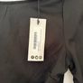 New Boohoo Black Long Sleeve Peplum Top with Open Cross Strap Back - size UK 10 Image 4