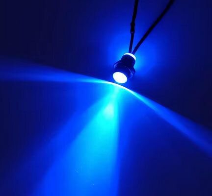 6mm Pre-Wired LEDs Bulb Ultra Bright Emitting Diodes Indicator Lights 48V Panel Mount Red/Blue