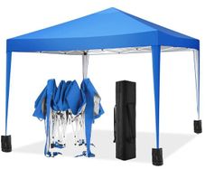 Folding Gazebo 3 x 3 m Waterproof UV Protection Gazebo Popup Garden Tent with 4