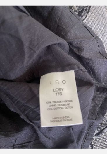 Iro Loey Ruffled Tiered Mini Skirt Black White  Size 10