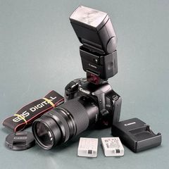 Canon Eos Rebel XSi with zoom lens and more