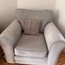 Grey 4 seater sofa & armchair Image 2
