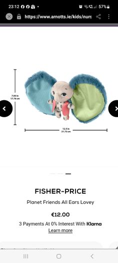 Fisher price all ears lovey