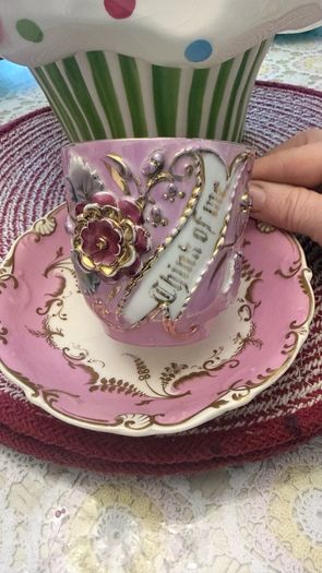 Cup and Saucer Forget Me Not