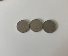 Irish five pence 1993,1996,1996