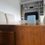dining table and chairs oak table very good quality and solid chairs are as new  o marks or stains Image 2