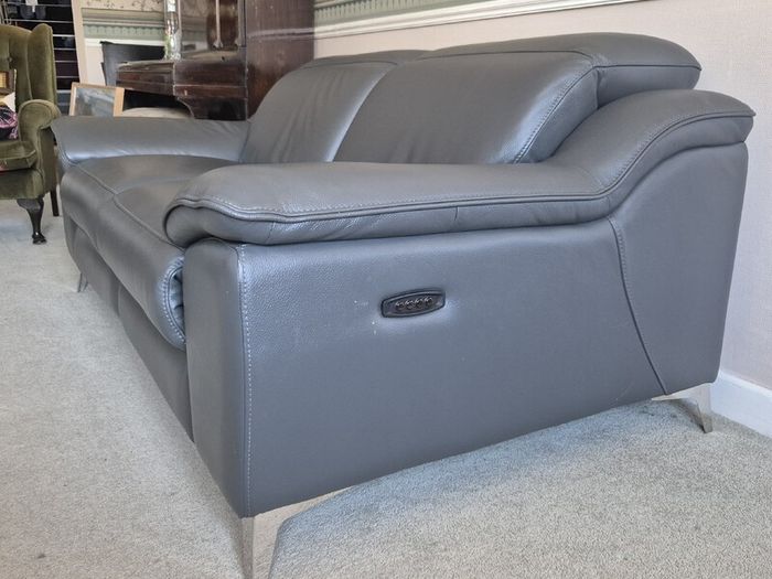 EZ Living Leather Electric Recliner Sofa