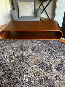 Wood veneer coffee table
