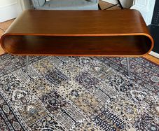 Wood veneer coffee table