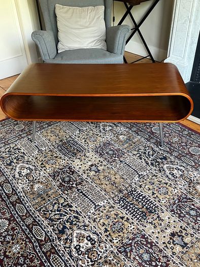 Wood veneer coffee table