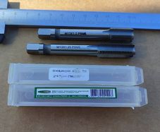Lot of 2 M13 Taps Set M13x1.0 & M13x1.25 Metric Fine HSS R6M5 Blind Hole.