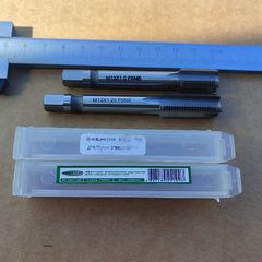 Lot of 2 M13 Taps Set M13x1.0 & M13x1.25 Metric Fine HSS R6M5 Blind Hole.