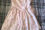 Floral Print Summer Mini Dress with Back Tie (Size S)