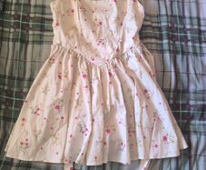 Floral Print Summer Mini Dress with Back Tie (Size S)