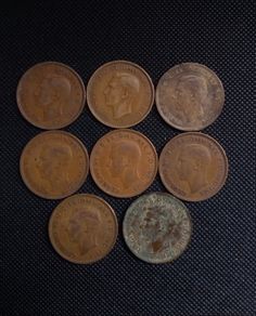 Collection of George VI - English Pre-Decimal Pennies (8)