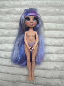 Rainbow High Violet Willow Series 1 Nude Articulated Doll Purple Hair Used Please look at the pictures