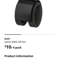 New ikea castor 50mm