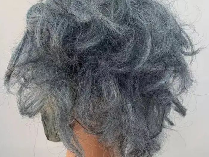 Halloween zombie latex mask with hair.