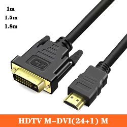 1.8M HDMI Compatible To DVI (24+1) Cable, Computer Connection To Monitor, HD Conversion Cable, Laptop TV, Pure Copper