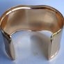 Gold Rim V Dip Cuff Bangle Image 4
