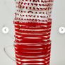 8 Pieces- Vintage IKEA set of 4 polka dot and striped glass cups and matching bowls ( 8 pieces ) Image 4