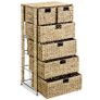 Storage Unit with 6 Baskets 47x37x100 cm Water Hyacinth Image 5