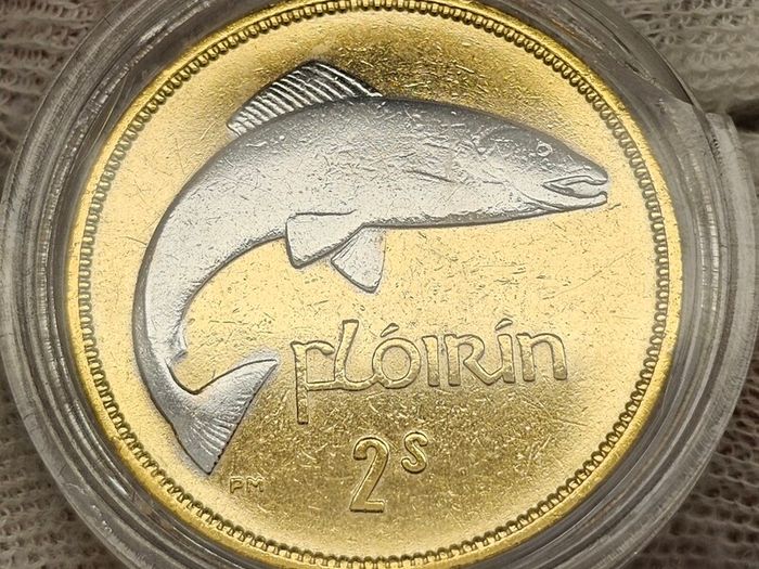 Ireland 1951 Florin 2 Shillings Gold and Silver Plated Coin