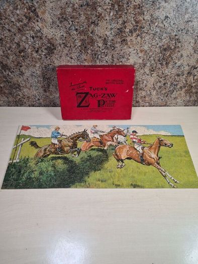 TUCKS ZAG ZAW JIGSAW PUZZLE -THE FAVOURITE LEADS - 520 pieces horse racing equestrian vintage antique