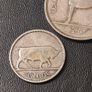 1940 Halfcrown+Shilling set, silver. Image 4
