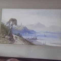 a lovely antique itailan wtwercolor painting by frank catano