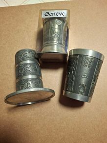 3 X Nice Pewter Pieces 2x Made In Mullingar  Ireland