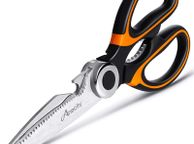 main image for ad Heavy Duty Kitchen Scissors, Sharp Kitchen Scissors Multipurpose Utility Stainless Steel Scissor, Kitchen Shears for Chicken, Poultry, Fish, Meat, Vegetables, Herbs, BBQ, Bones, Flowers, Nuts