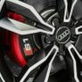 x4 Audi Alloy Gloss black 135mm 5 star spyder wheel Centre Caps Image 3