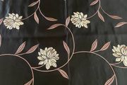 High end embroidered faux silk