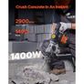 Demolition Jack Hammer Concrete Breaker 1400W Electric Hammer 2 Chisel Bit Image 6