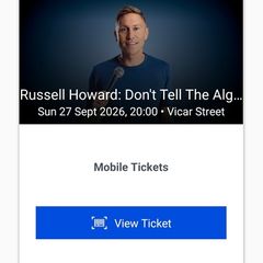 Russell howard tickets table